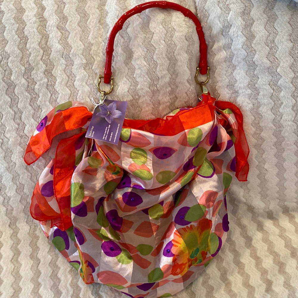 Colorful Scarf Hobo Bag